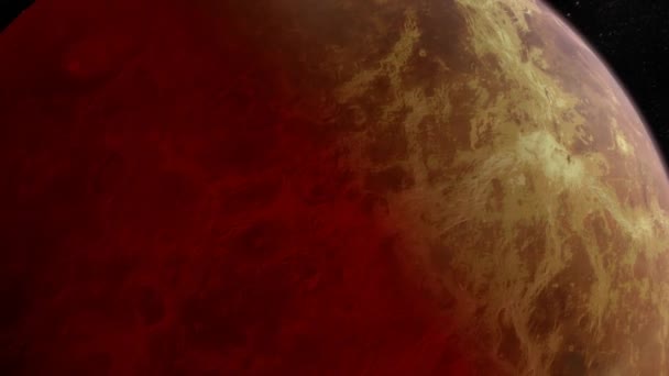 在轨道上环绕金星飞行 具有优美的运动背景动画 在任何与科学 科幻或教育相关的项目中使用此视频 — 图库视频影像