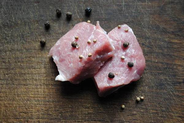 Sappig Smakelijk Vlees Met Specerijen — Stockfoto
