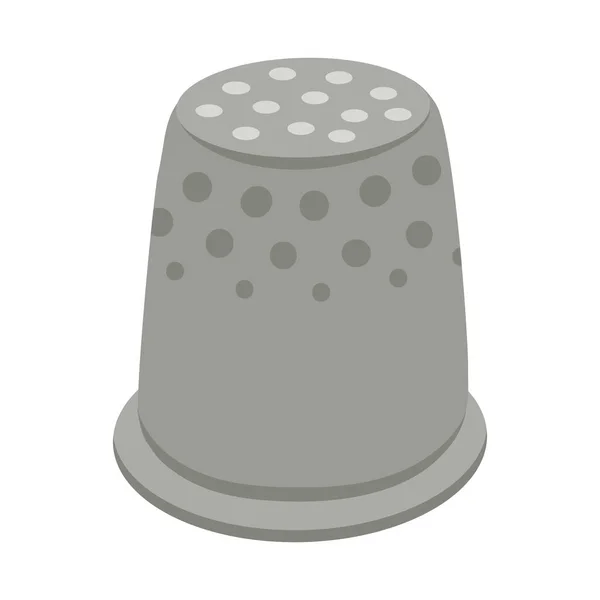 A thimble for sewing. Vector illustration isolated on a white background — Stock Vector