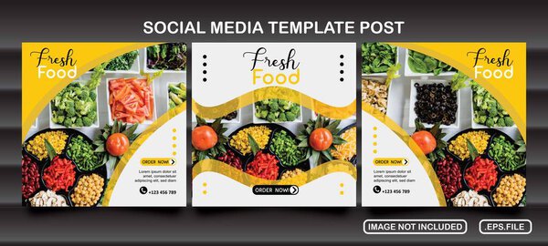  food social media template post