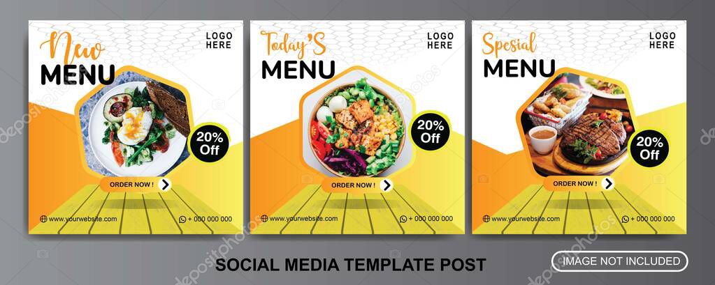 foods social media template post design