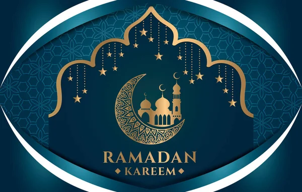 ramadhan kareem arkaplanı koyu mavi