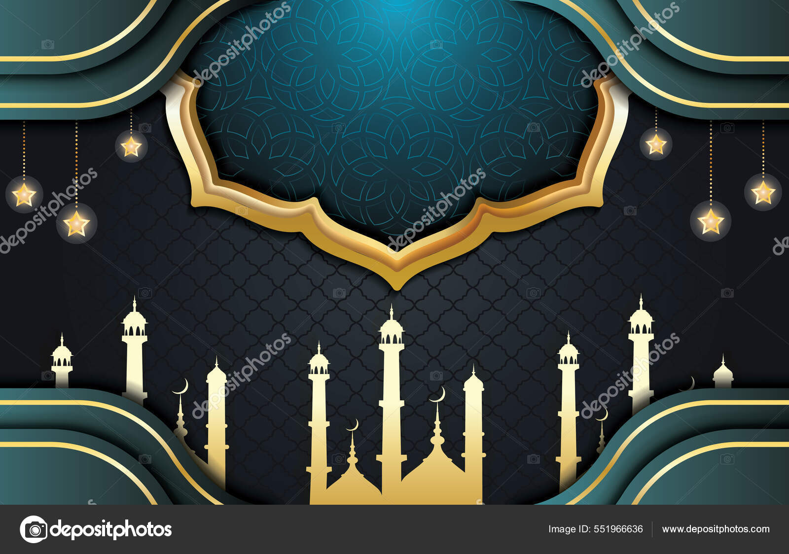 Elegant Ramadan Kareem Background Black Green Colour Design Stock Vector  Image by ©Jumadiyansah #551966636
