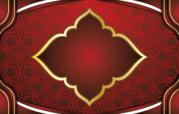 Eleganter Islamischer Hintergrund Mit Schöner Roter Dekoration — Stockvektor
