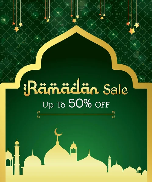 Abstrakte Ramadan Verkauf Rabatt Hintergrund — Stockvektor