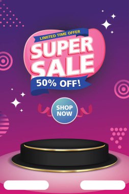 Kısıtlı süre için özel teklif sosyal medya paylaşımı