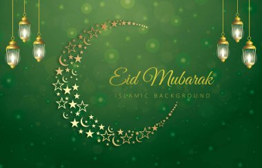 Yeşil renk tasarımlı güzel ramazan arkaplanı