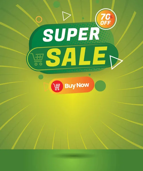 Super Sale Banner Blank Space Product Sale — Wektor stockowy