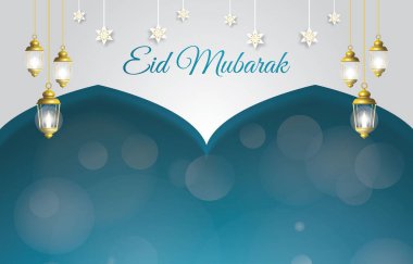 eid mubarak background with copy space for text