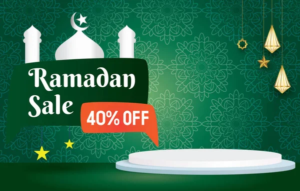 Ramadan Sale Podium Blank Space Product Sale — Archivo Imágenes Vectoriales
