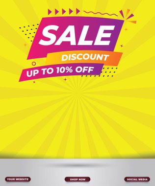 sale discount banner with blank space for product sale social media post