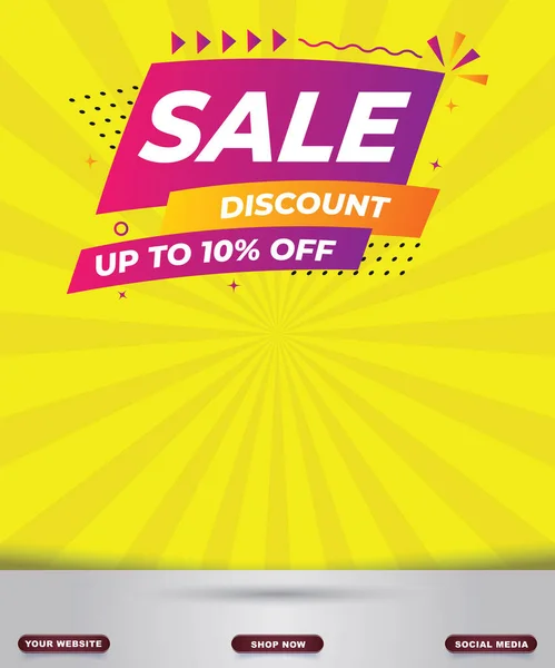 Sale Discount Banner Blank Space Product Sale Social Media Post — Wektor stockowy