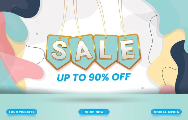 Sale Banner Abstract Background Design — Stok Vektör