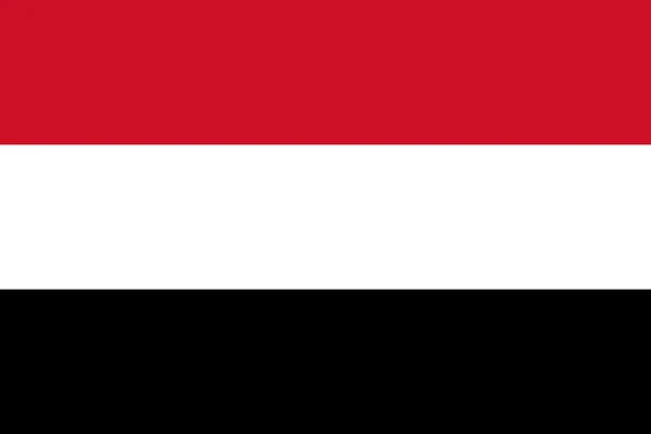 Drapeau National République Yémen Vecteur Tricolore Tricolore — Image vectorielle