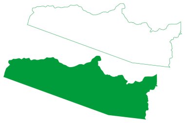 Guajara Belediyesi (Amazonas Eyaleti, Brezilya Belediyeleri, Federatif Brezilya Cumhuriyeti) harita vektör çizimi, çizim Guajara haritası