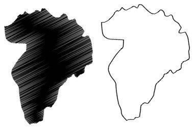 Hingoli ilçesi (Maharashtra Eyaleti, Aurangabad Bölümü, Hindistan Cumhuriyeti) harita vektör çizimi, Hingoli haritası çizimi