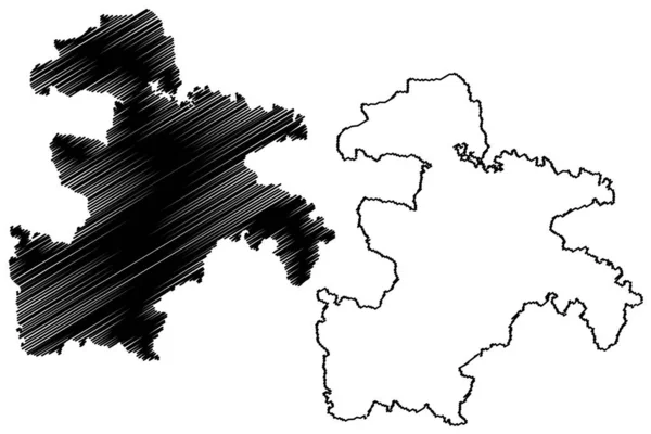 Hazaribagh District Jharkhand State Republiek India Noord Chotanagpur Divisie Kaart — Stockvector