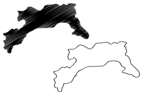 Distrito Changlang Estado Arunachal Pradesh República Índia Mapa Ilustração Vetorial — Vetor de Stock