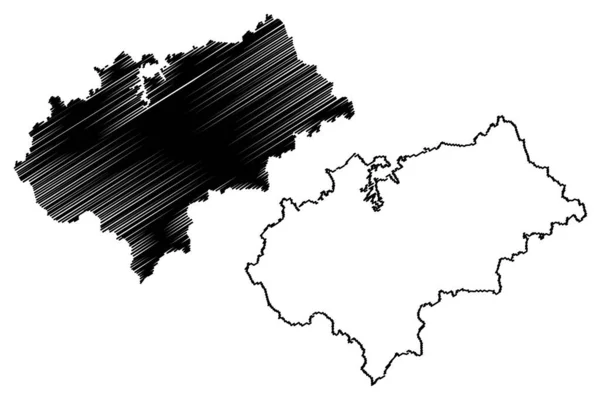 District Chikmagalur État Karnataka République Inde Division Mysore Illustration Vectorielle — Image vectorielle