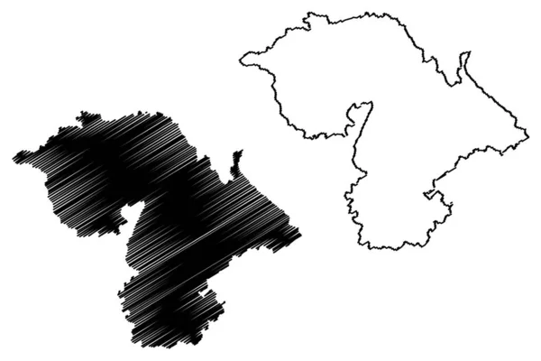 Район Джамму Територія Союзу Джамму Кашміру Республіка Індія Картографічна Векторна — стоковий вектор