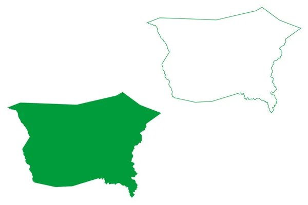 Irácká Obec Stát Bahia Obce Brazílie Brazilská Federativní Republika Mapa — Stockový vektor