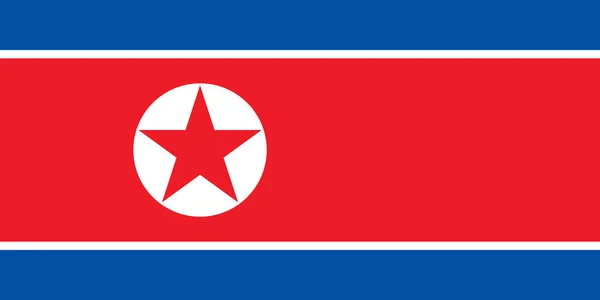 National Flag Democratic People Republic Korea Dprk Vector North Korea — стоковий вектор