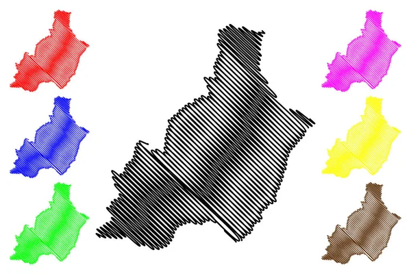 Prowincja Almeria Królestwo Hiszpanii Wspólnota Autonomiczna Andaluzji Mapa Wektor Ilustracja — Wektor stockowy