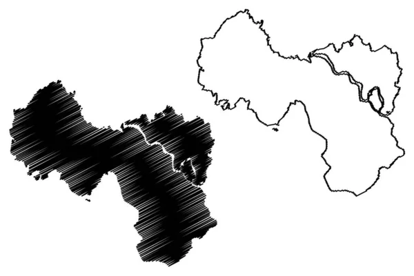 Khagaria District Bihar State Munger Division Republika Indii Mapa Wektor — Wektor stockowy