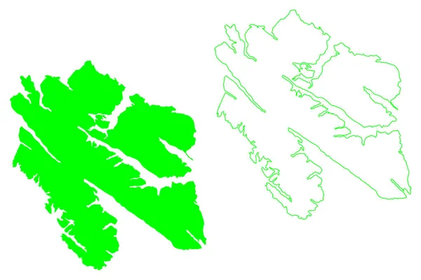 Карта Острова Чичагоф Соединенные Штаты Америки Северная Америка Аляска Сша — стоковый вектор