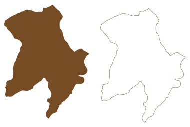 Edgeoya Adası (Norveç Krallığı, Svalbard) harita vektör çizimi, çizim Edge Island haritası