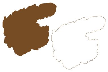 Mackenzie King Adası (Kanada, Nunavut Eyaleti, Kuzey Amerika, Kraliçe Elizabeth Adaları) harita vektör çizimi, çizim Mackenzie King haritası