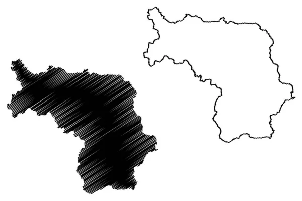 Distrito Koriya Estado Chhattisgarh Divisão República Índia Mapa Ilustração Vetorial —  Vetores de Stock