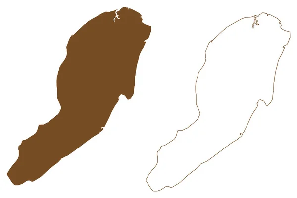 Карта Острова Илья Гранде Гурупа Федеративная Республика Бразилия Южная Латинская — стоковый вектор