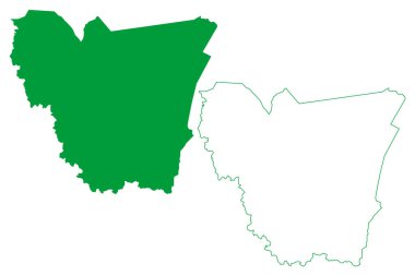 Filadelfia belediyesi (Bahia Eyaleti, Brezilya Federatif Cumhuriyeti) harita vektör çizimi, karalama çizimi Filadelfia haritası