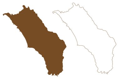 Nias Adası (Endonezya Cumhuriyeti, Güneydoğu Asya) harita vektör çizimi, karalama çizimi Pulau Nias haritası