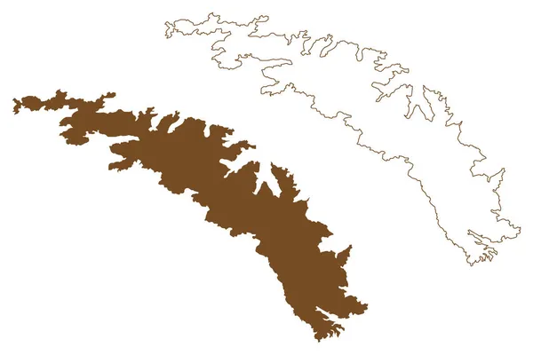 Острів Південна Джорджія Південні Сандвічеві Острови Південна Латинська Америка Сполучене — стоковий вектор