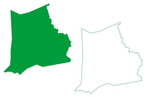 Boquira Kommun Bahia Staten Kommuner Brasilien Förbundsrepubliken Brasilien Karta Vektor — Stock vektor