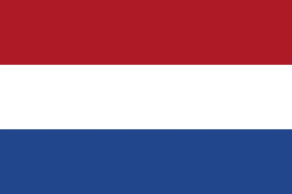 Nationalflagge Des Königreichs Der Niederlande Vektor Horizontales Dreiband Aus Leuchtendem — Stockvektor