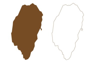 Mansel Adası (Kanada, Nunavut Eyaleti, Kuzey Amerika, Kanada Arktik Takımadaları) harita vektör çizimi, çizim Pujjunaq haritası