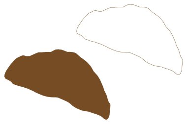 Akimiski Adası (Kanada, Nunavut Eyaleti, Kuzey Amerika, Kanada Arktik Takımadaları) harita çizimi, harita çizimi Akimiski