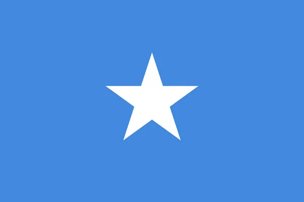 소말리아 공화국의 National Flag Federal Republic Somalia Vector 중심을 — 스톡 벡터