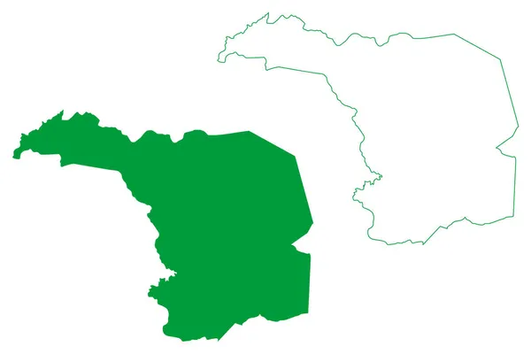 Cacule市 巴伊亚州 巴西市 巴西联邦共和国 地图矢量图 速写草图Cacule地图 — 图库矢量图片
