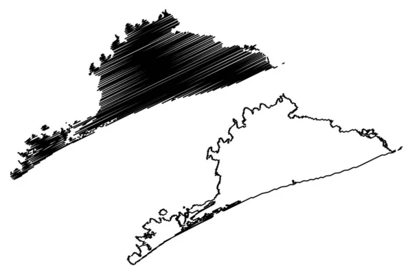 Puri Ilçesi Odisha Eyaleti Hindistan Cumhuriyeti Harita Vektör Çizimi Çizim — Stok Vektör