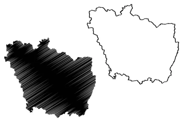 District Rajgarh Madhya Pradesh State Bhopal Division République Inde Illustration — Image vectorielle