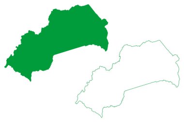 Jacaraci belediyesi (Bahia Eyaleti, Brezilya Federatif Cumhuriyeti) harita vektör çizimi, çizim Jacaraci haritası