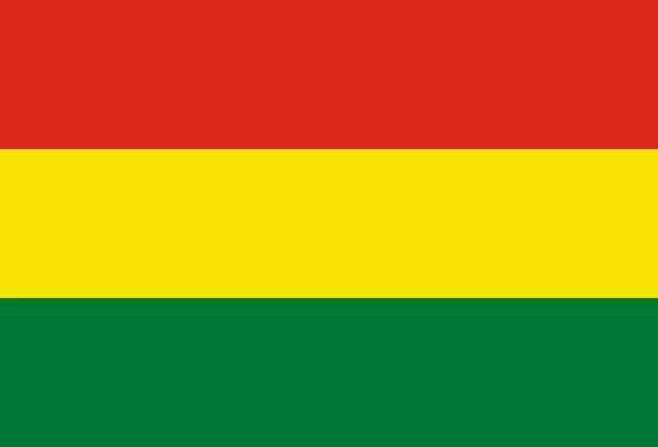 National Flag Plurinational State Bolívie Vektor Horizontální Trikolor Červené Žluté — Stockový vektor