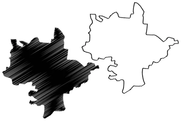 Distretto Rewari Stato Haryana Repubblica Dell India Mappa Vettoriale Illustrazione — Vettoriale Stock