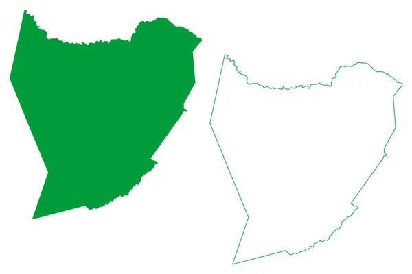 Palmas Monte Alto Municipality Bahia State Municipalities Brazil Federative Republic — Vector de stock