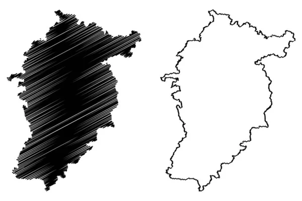 Seoni District Madhya Pradesh State Jabalpur Division Republic India Mapa — Archivo Imágenes Vectoriales