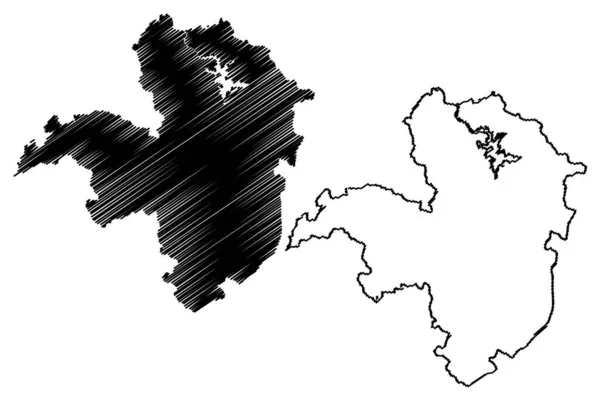 Seraikela Kharsawan District Jharkhand State Republic India Kolhan Division Mapa — Stockový vektor